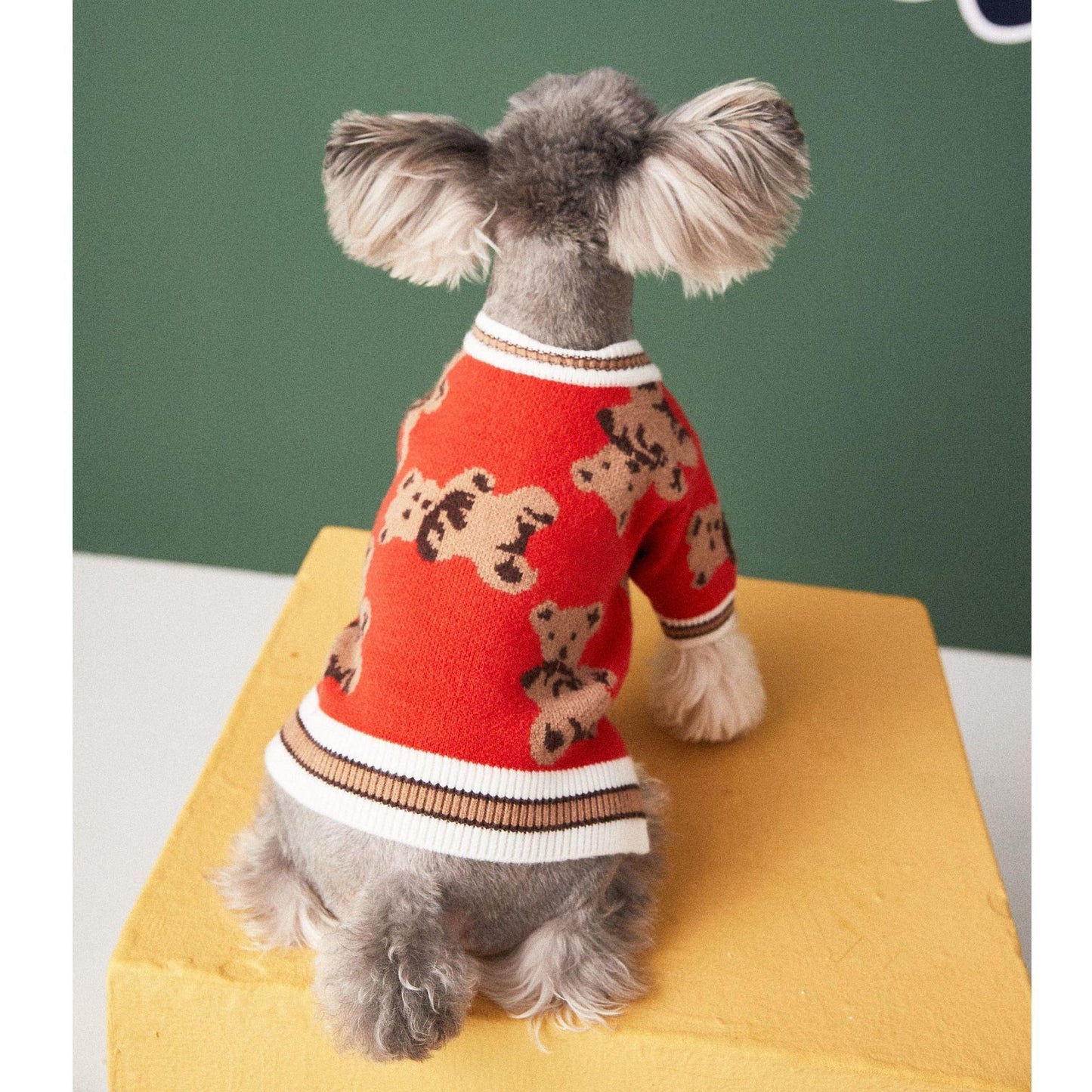 Preppy Paws V-Neck Striped Sweater - Cozy Winter Apparel For Dogs And Cats