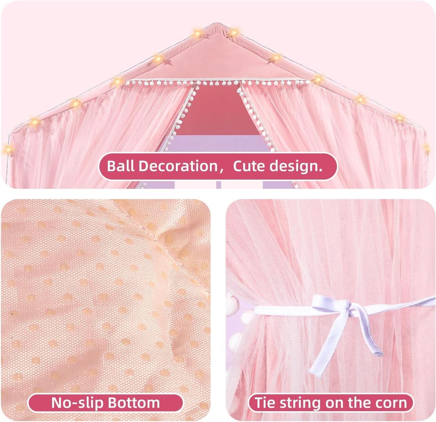 Pink Large Toddler Playhouse Fortress Castle Pro Tent