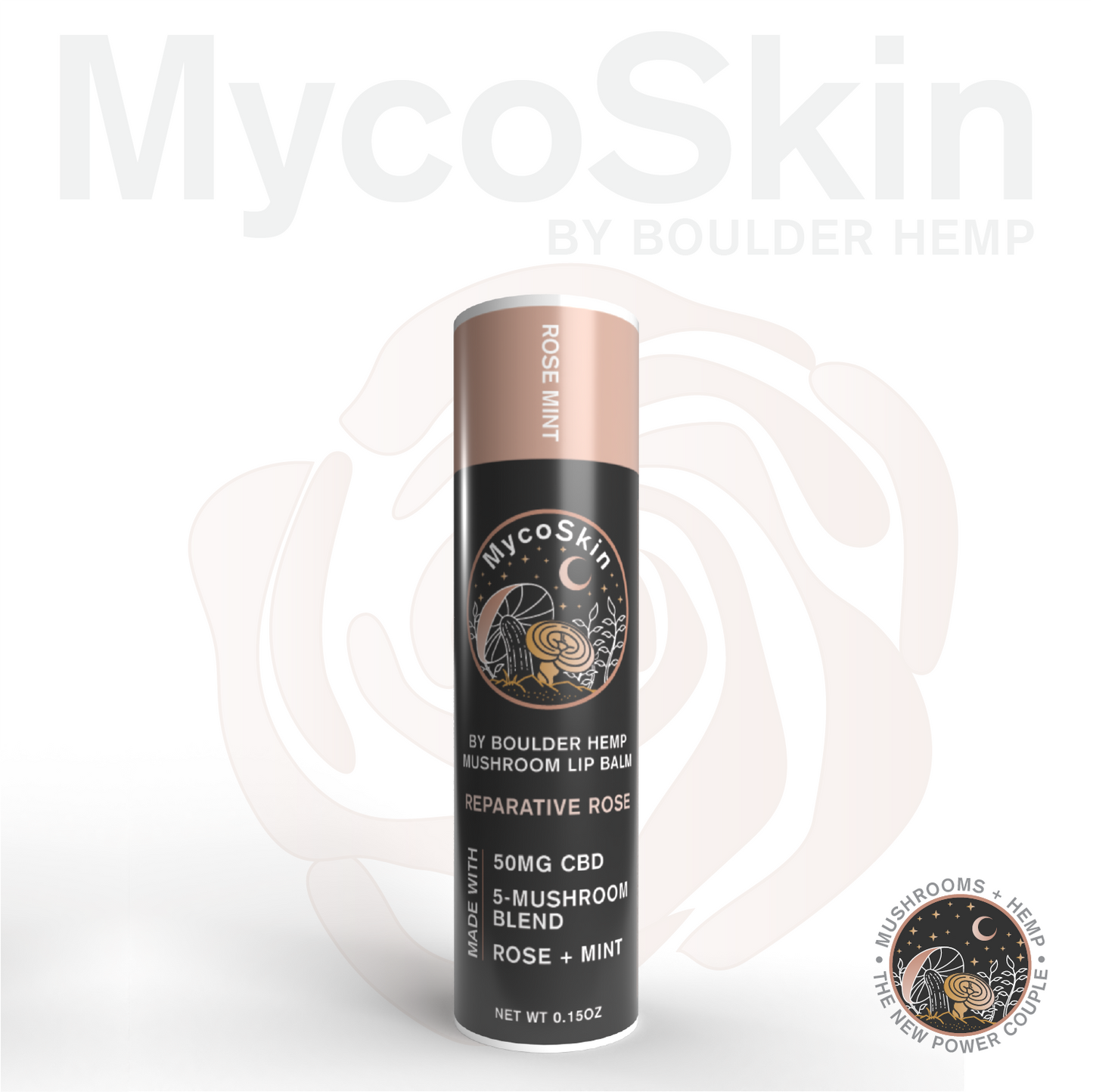 Reparative Rose 50mg CBD + Mushroom Lip Balm