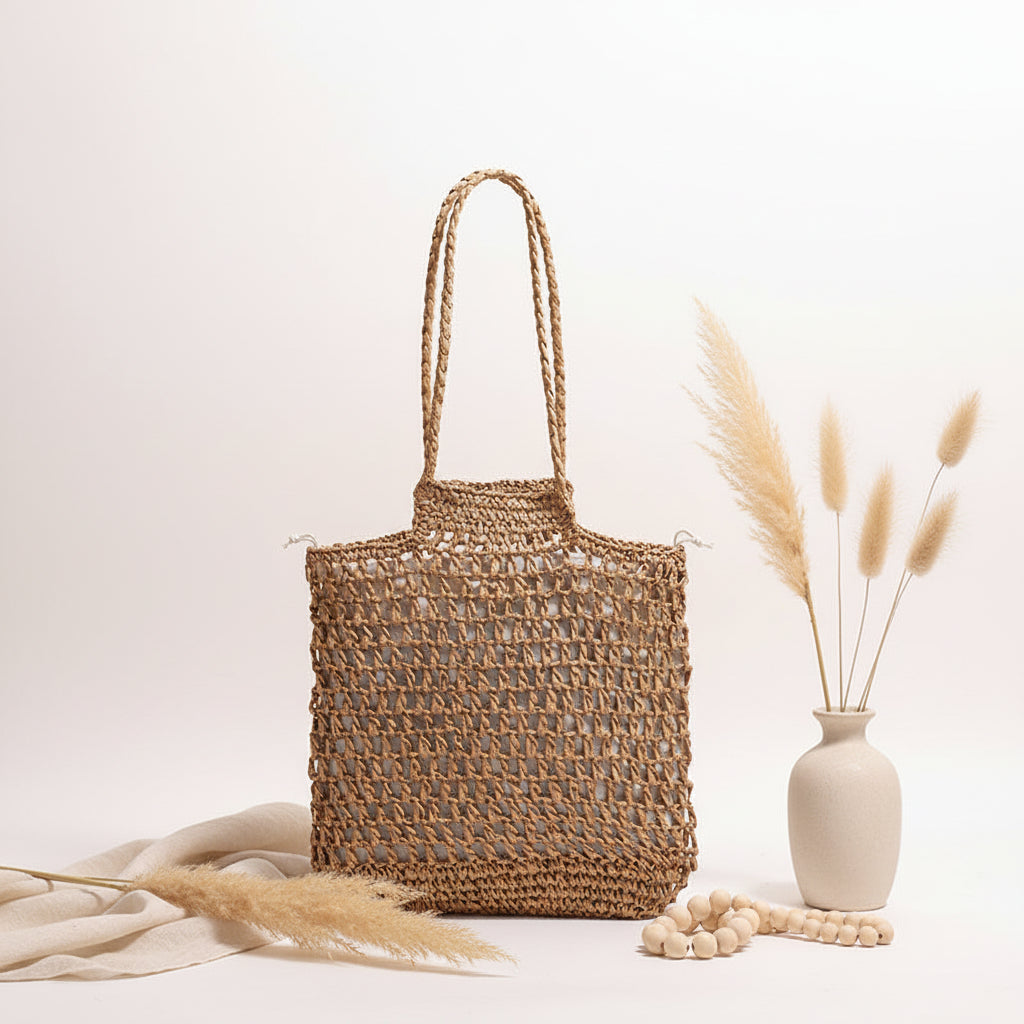 Hollow out straw beach bag Vacation Beach Bag Shoulder Bag