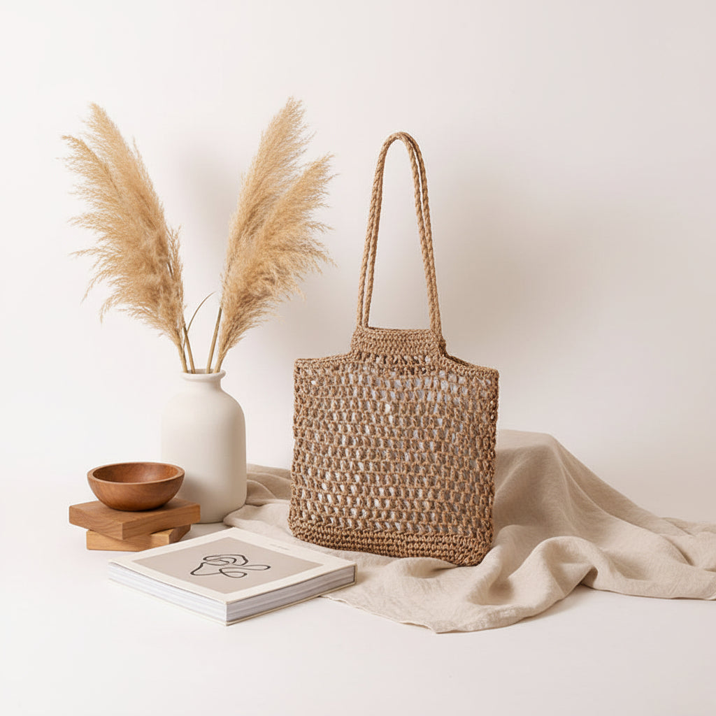 Hollow out straw beach bag Vacation Beach Bag Shoulder Bag