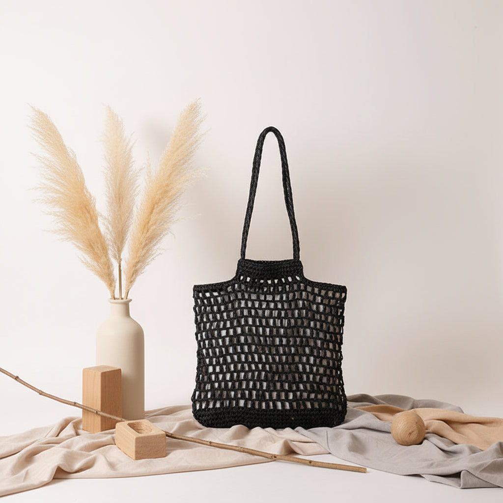 Hollow out straw beach bag Vacation Beach Bag Shoulder Bag