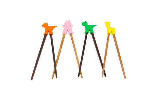 Simpo Kids Chopsticks with Cute Little Animal Helper