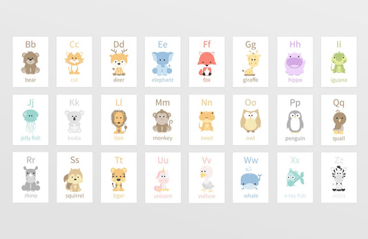 Montessori Flashcard Bundle for Toddlers | ABC, Numbers, Shapes, Colors & Weather Learning Cards