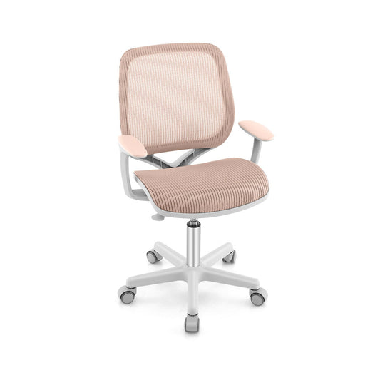 NNECW Kids Swivel Mesh Children Computer Chair with Adjustable Height-Pink