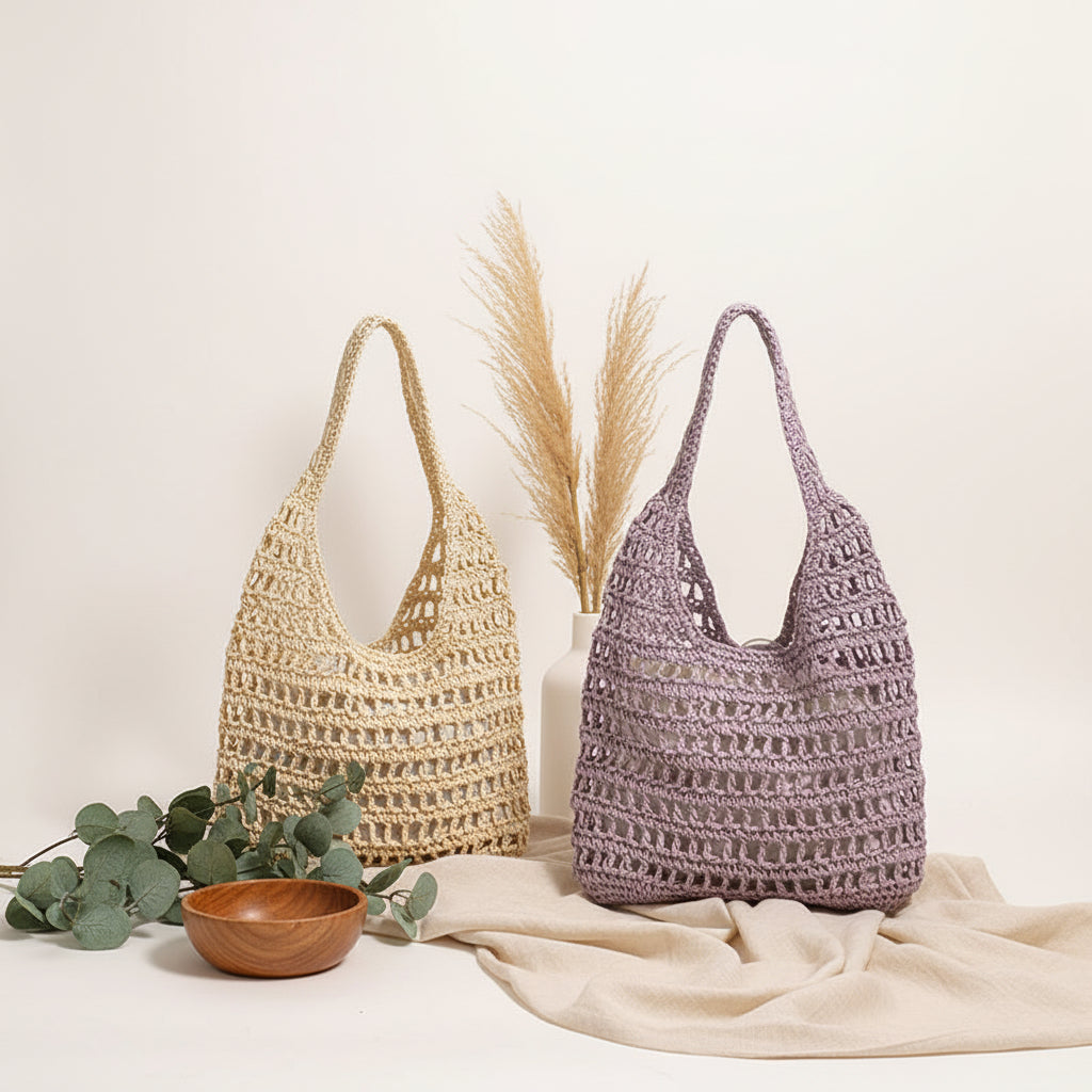 Large capacity straw beach bag Seaside Vacation French Straw Bag