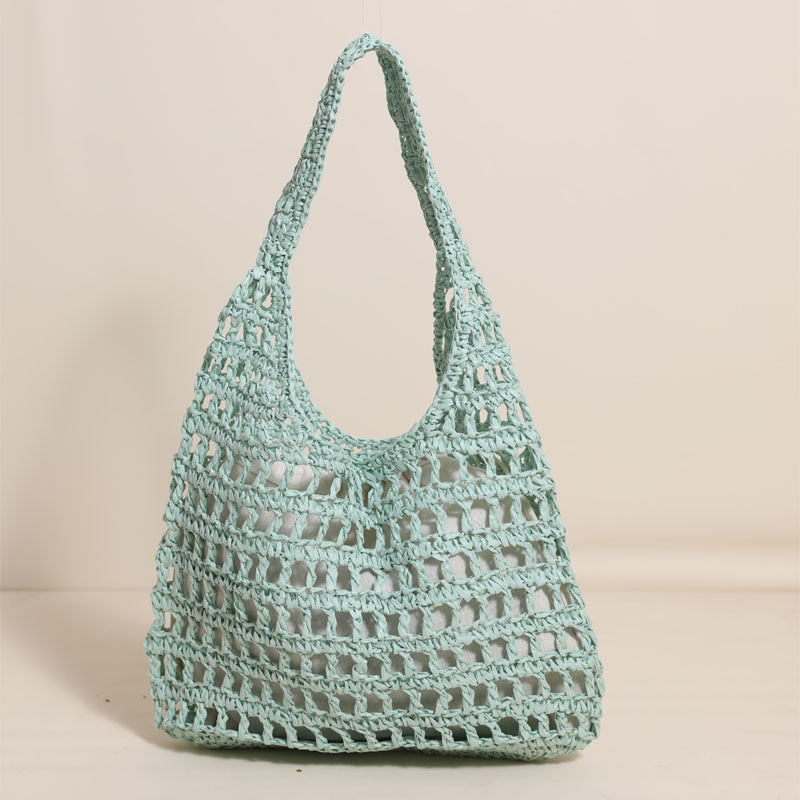Large capacity straw beach bag Seaside Vacation French Straw Bag