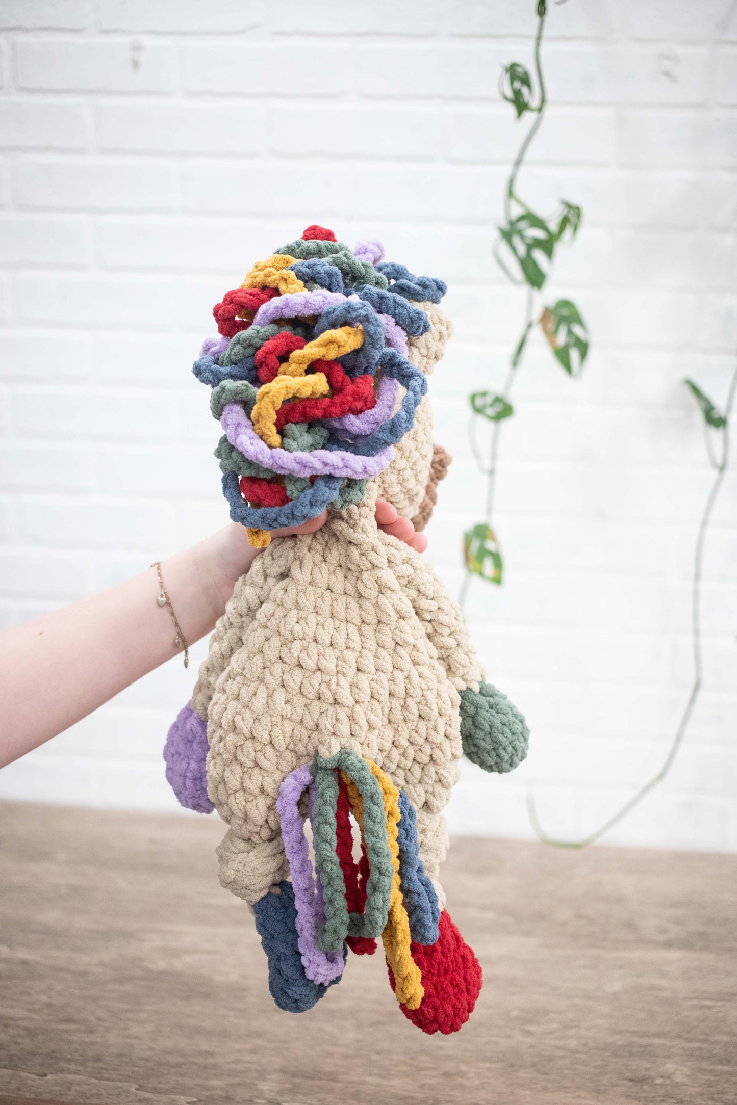 Rainbow Unicorn Lovey, Crochet Stuffed Animal, Rainbow Unicorn Snuggler, Baby Lovey, Soft Cuddlers for Kids,