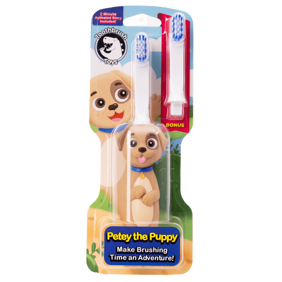 Toothbrush Toys Kids Character Toothbrush Bundle Petey & Princess